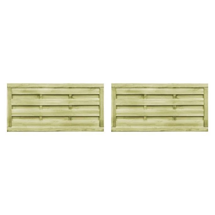 Portillons 2 Pcs Bois De Pin Imprégné 150x75 Cm Vert – Image 3