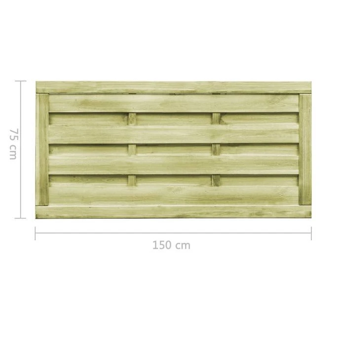 Portillons 2 Pcs Bois De Pin Imprégné 150x75 Cm Vert – Image 7