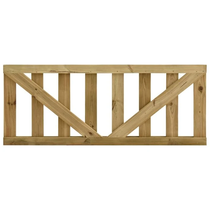 Portillons à Lattes De Jardin 2 Pcs Pin Imprégné 150 X 60 Cm – Image 4