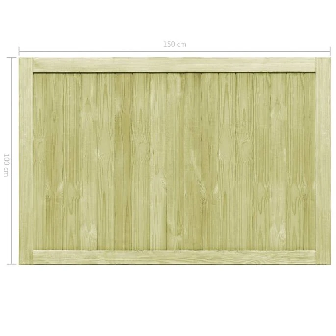 Portillons De Jardin 2 Pcs Bois De Pin Imprégné 300x100 Cm – Image 8