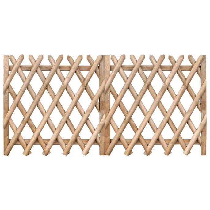 Portillons De Jardin 2 Pcs Bois De Pin Imprégné 300x100 Cm 2 – Image 2