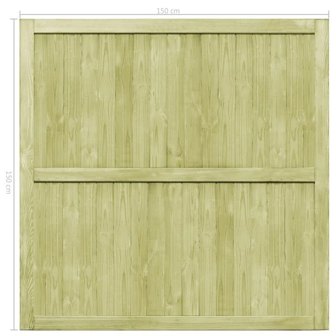 Portillons De Jardin 2 Pcs Bois De Pin Imprégné 300x150 Cm – Image 8