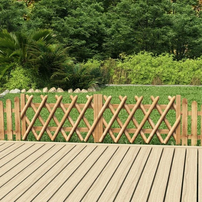 Portillons De Jardin 2 Pcs Bois De Pin Imprégné 300x60 Cm