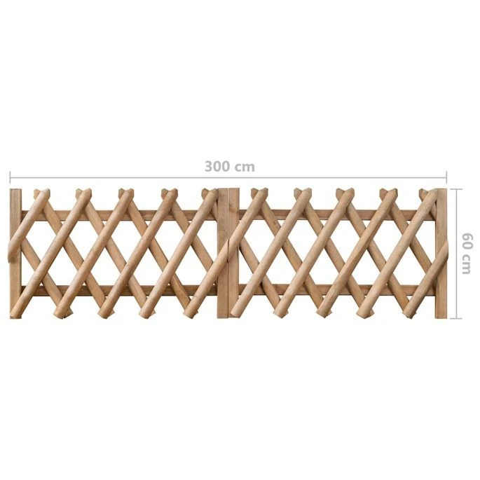 Portillons De Jardin 2 Pcs Bois De Pin Imprégné 300x60 Cm – Image 5