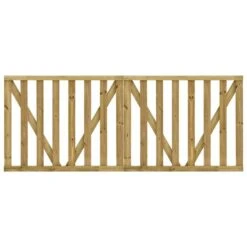 Portillons De Jardin à Lattes 2 Pcs Pin Imprégné 150 X 120 Cm