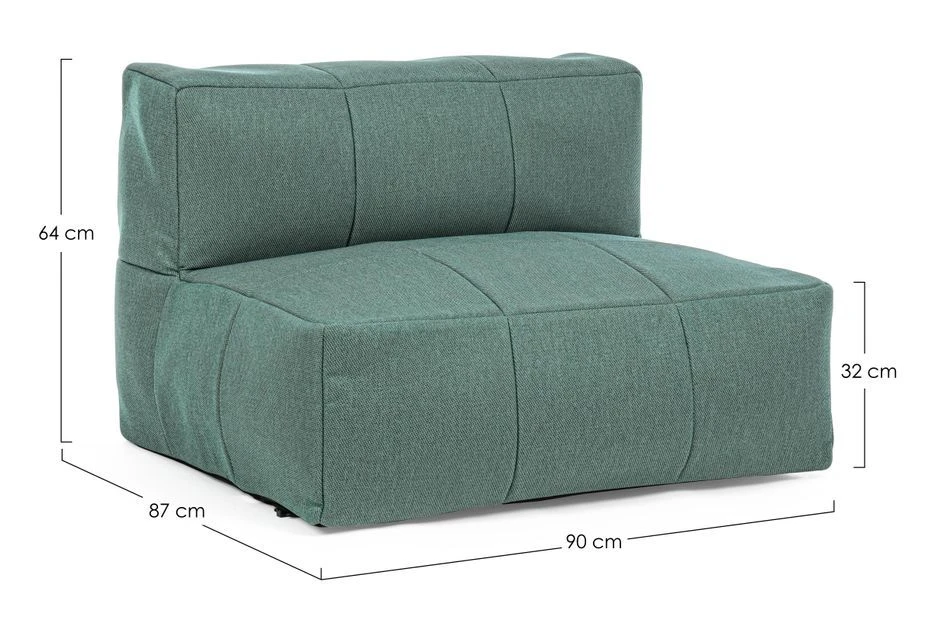 Pouf De Jardin En Aluminium Vert D'eau Sady – Image 9