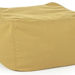 Pouf De Jardin En Tissu Olefin Jaune Sady