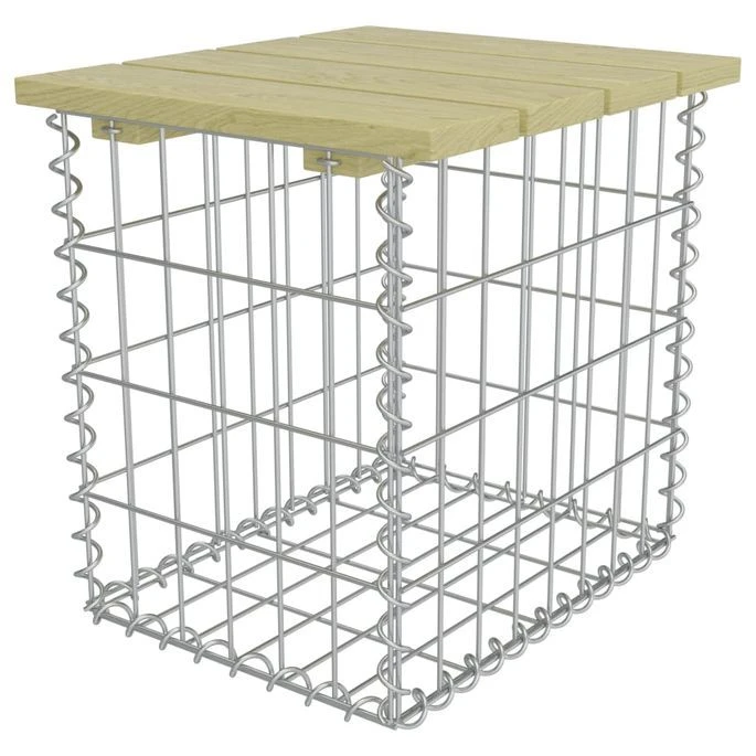 Repose-pied De Jardin 40x40x45 Cm Acier Galvanisé Pinède – Image 2