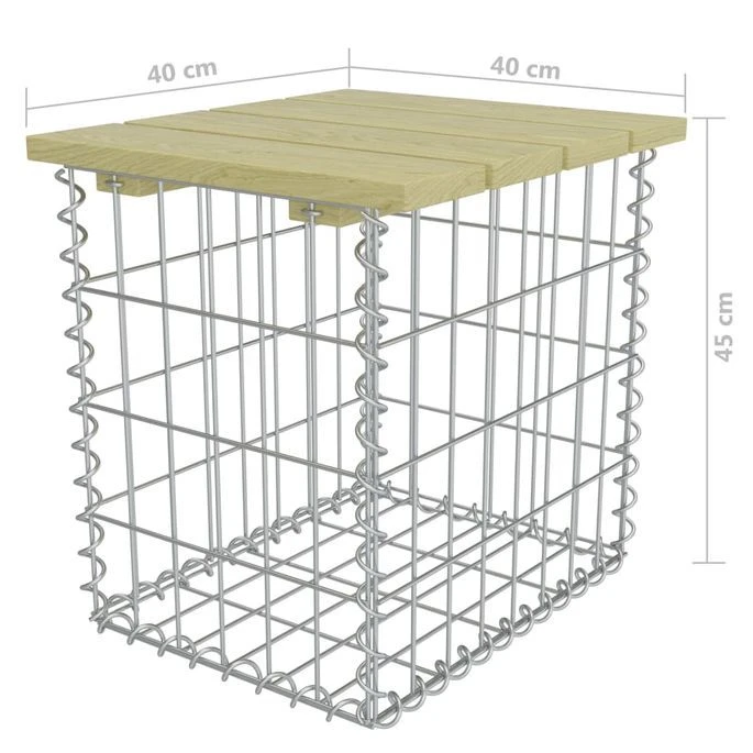 Repose-pied De Jardin 40x40x45 Cm Acier Galvanisé Pinède – Image 6