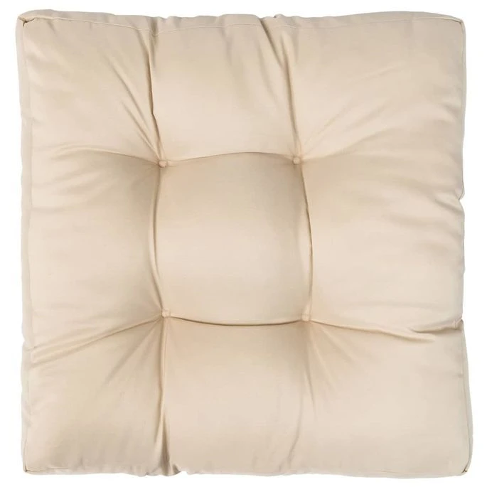 Repose-pied Palette De Jardin Et Coussin Sable Marron Miel Bois – Image 9