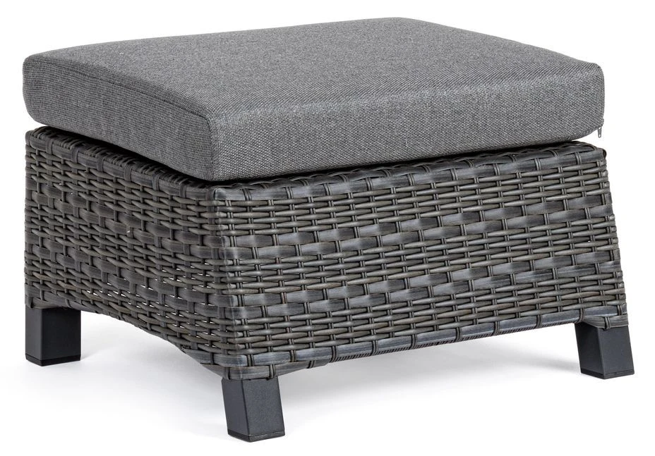 Repose-pieds De Jardin Carré Aluminium Anthracite Ben L 57 Cm