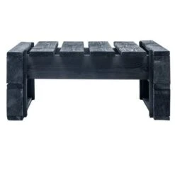 Repose-pieds Palette Pin Massif Noir Farsa