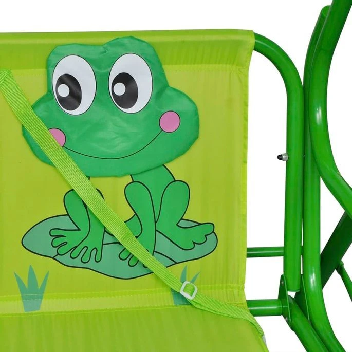 Siège Balançoire Pour Enfants Vert – Image 4