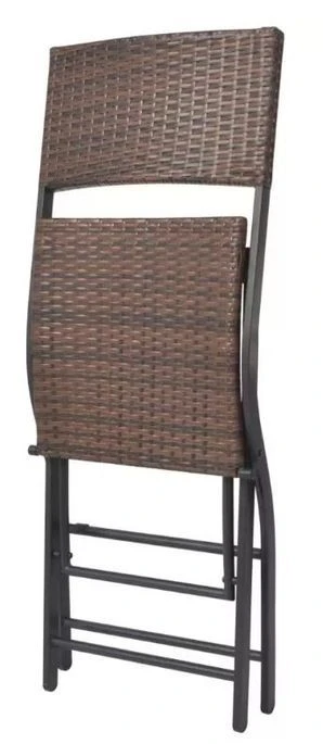 Table Bar Rectangulaire Et 6 Chaises De Jardin Résine Tressée Marron Klark – Image 7