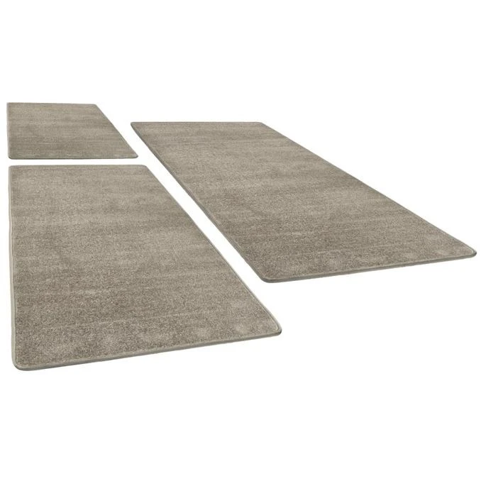 Tapis De Lit Shaggy Poils Longs 3 Pcs Gris – Image 3
