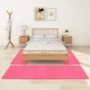 Tapis De Lit Shaggy Poils Longs 3 Pcs Rose 3