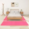 Tapis De Lit Shaggy Poils Longs 3 Pcs Rose 2