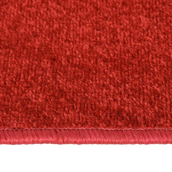 Tapis De Lit Shaggy Poils Longs 3 Pcs Rouge – Image 6