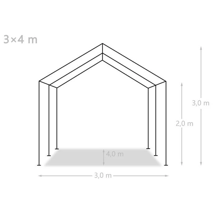 Tente De Rangement PE 3 X 4 M Blanc – Image 10