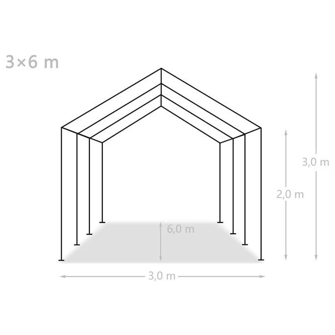 Tente De Rangement PE 3 X 6 M Blanc – Image 10