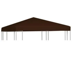 Toile Supérieure De Gazebo 310 G/m² 3x3 M Marron