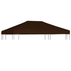 Toile Supérieure De Gazebo 310 G/m² 3x4 M Marron