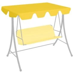 Toit De Rechange De Balançoire Jaune 150/130x70/105 Cm 270 G/m²
