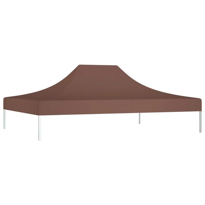 Toit De Tente De Réception 4,5x3 M Marron 270 G/m² – Image 2