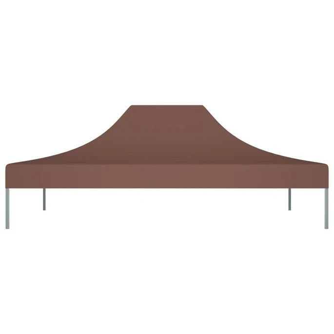 Toit De Tente De Réception 4,5x3 M Marron 270 G/m² – Image 3