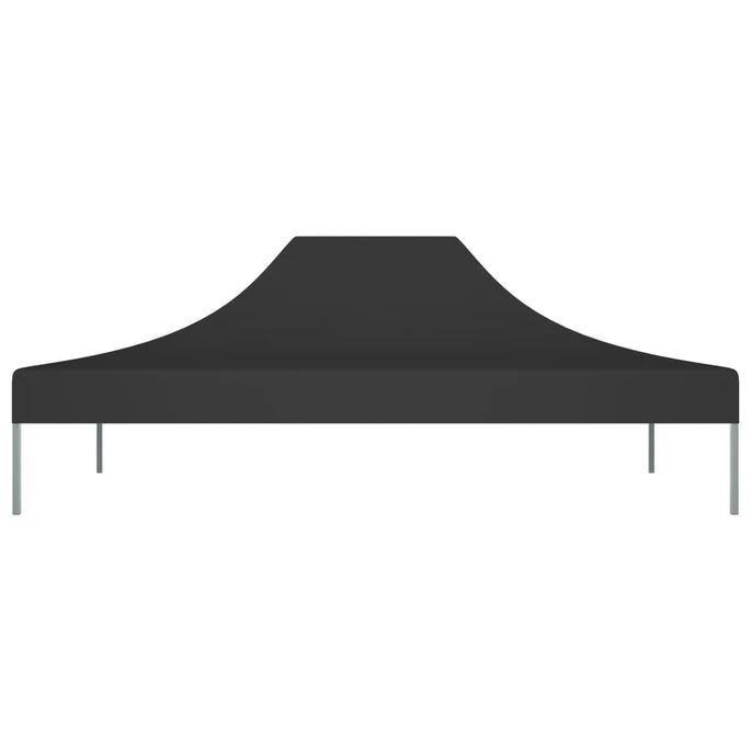 Toit De Tente De Réception 4,5x3 M Noir 270 G/m² – Image 3