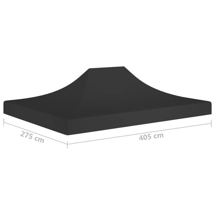Toit De Tente De Réception 4x3 M Noir 270 G/m² – Image 6