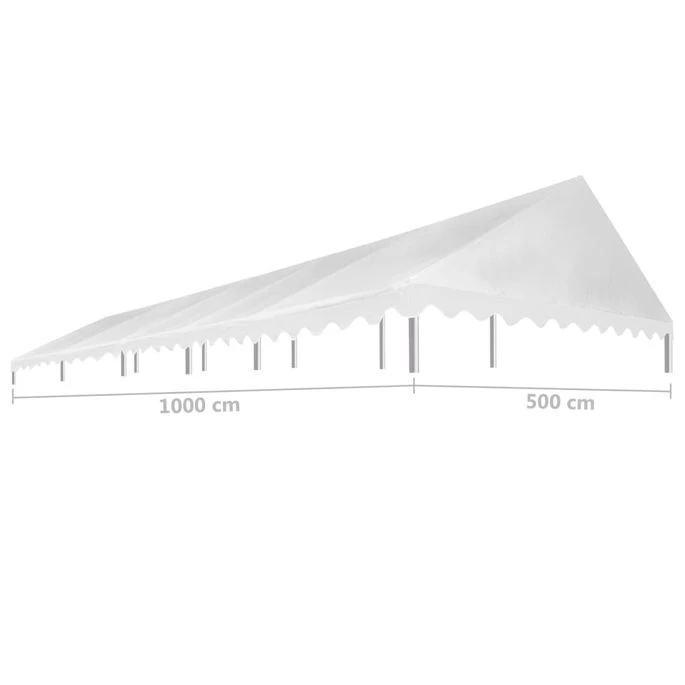 Toit De Tente De Réception 5x10 M Blanc 450 G/m² – Image 3