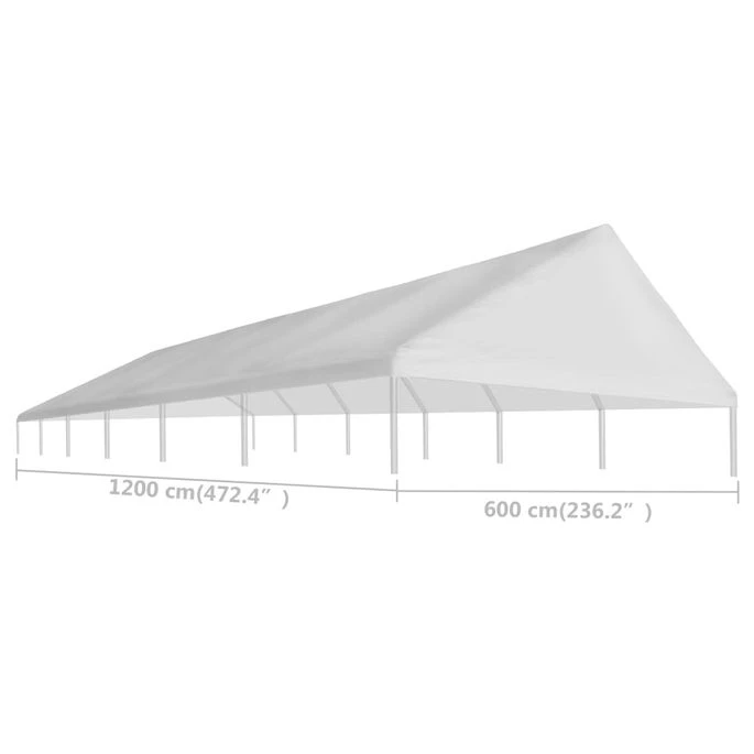 Toit De Tente De Réception 6 X 12 M Blanc – Image 4