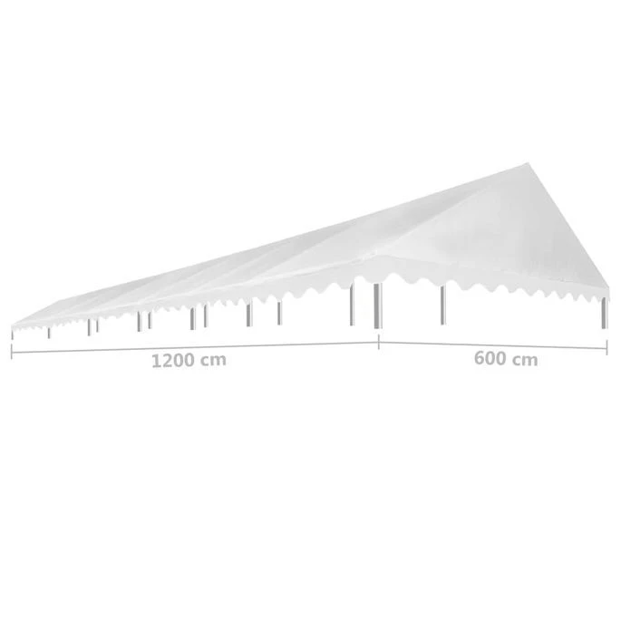 Toit De Tente De Réception 6x12 M Blanc 450 G/m² – Image 3