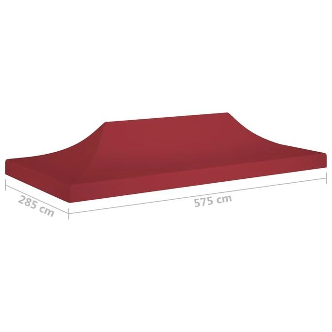 Toit De Tente De Réception 6x3 M Bordeaux 270 G/m² – Image 6