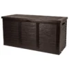 TOOD Malle De Rangement En Résine - 306 L - 119x52x58 Cm - Marron Anthracite