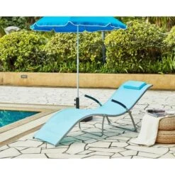 TREVI Bain De Soleil Rétractable - Bleu