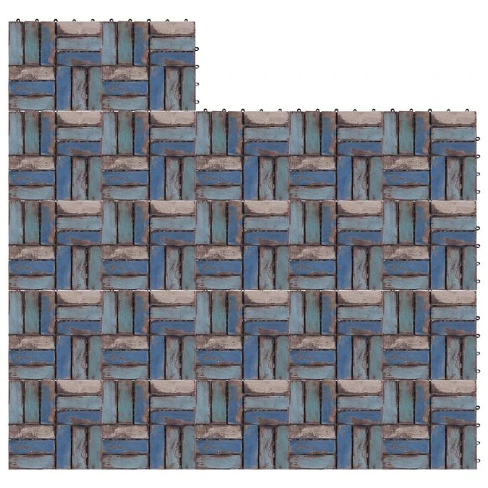 Tuiles De Terrasse 22 Pcs 30x30 Cm Bois De Récupération Solide 2 – Image 4