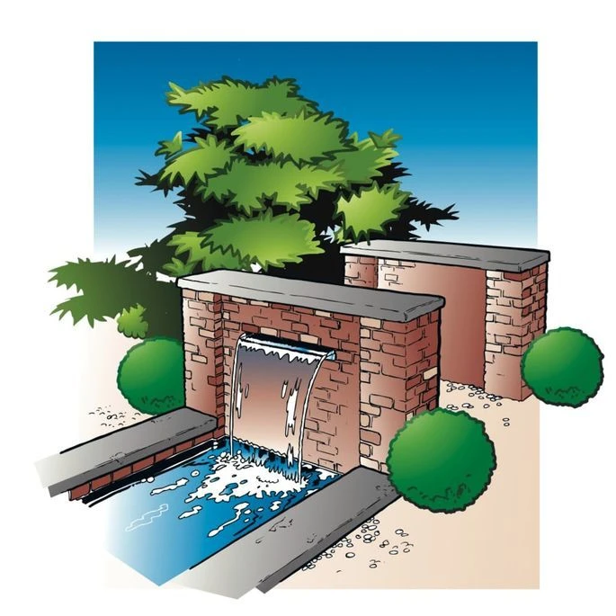 Ubbink Cascade Niagara De Jardin 30 Cm Acier Inox Et éclairage LED – Image 2