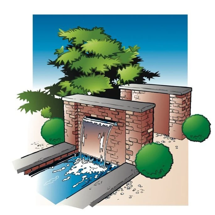 Ubbink Cascade Niagara De Jardin 60 Cm Acier Inox Et éclairage LED – Image 2