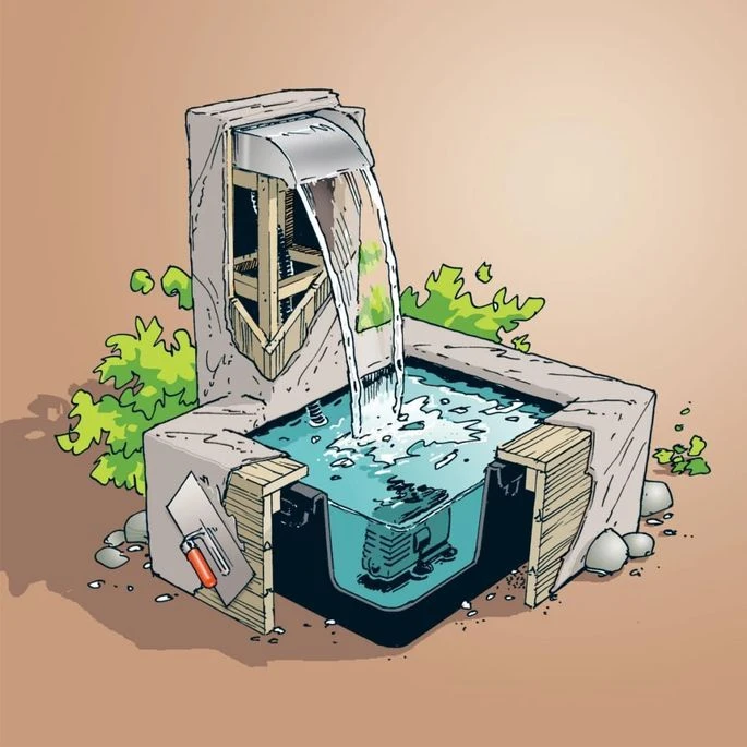 Ubbink Ensemble De Cascade Nevada Avec éclairage LED Inox 30 Cm – Image 2